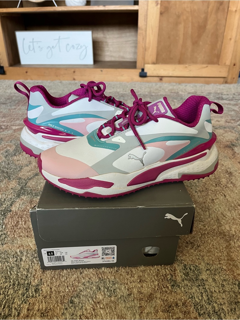 PUMA women’s Pink & Teal golf shoes